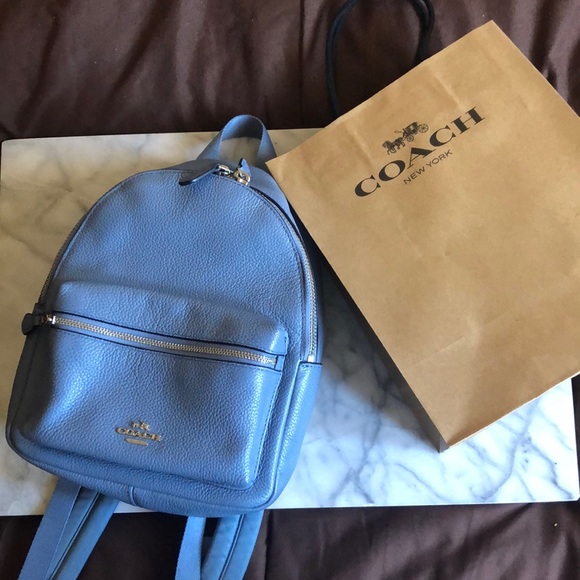 Coach Handbags - Coach Mini Charlie Blue Backpack